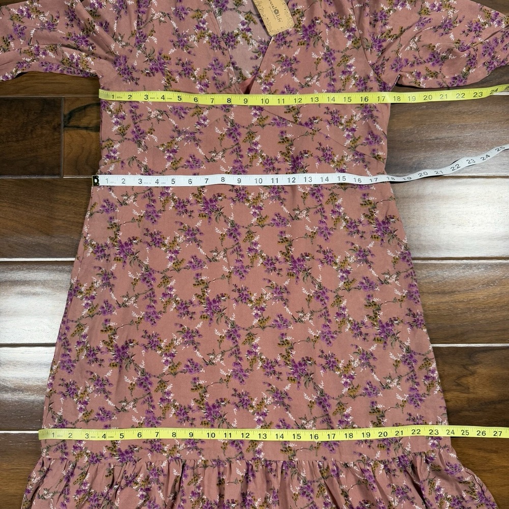 Natural Life Women's‎ Size Small Floral Bell Sleeve Dance With Me Maxi Dress - Picture 5 of 10